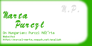 marta purczl business card